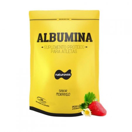 ALBUMINA NATUROVOS (500g) - Morango - NaturOvos
