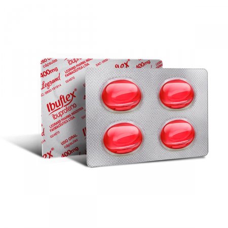 Ibuflex 400mg com 4 cápsulas gelatinosas