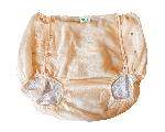 Calça Plástica Bege com Botão Luxo Senior Care - P