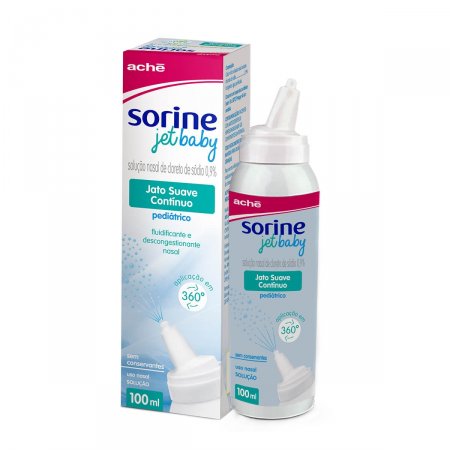 Sorine Infantil Jet Baby 0,9% Solução Nasal Jato Suave Contínuo com 100ml