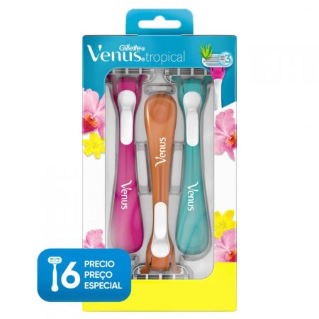 Aparelho de Depilação Gillette Venus Tropical com 6 unidades