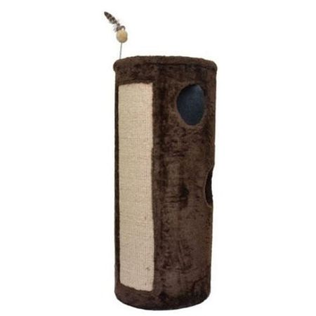 Arranhador Torre em Pelúcia Arranhador Torre Pelúcia Lisa Marrom-Marrom