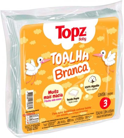 TOALHA FRALDA TOPZ CREMER LISA