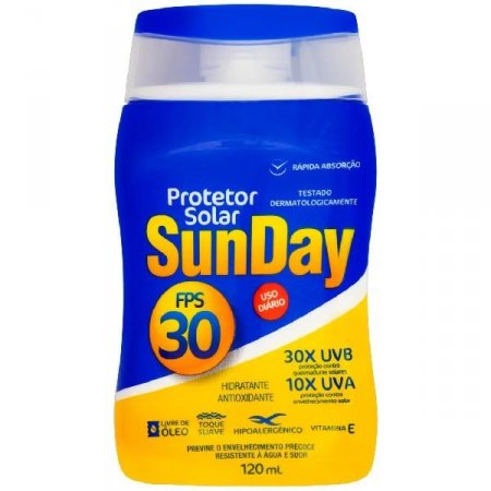 Protetor Solar Sunday FPS 30 120ML