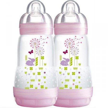 Kit Mamadeiras FIRST Bottle 2 Peças (0M+) 260ML GIRLS MAM 4674