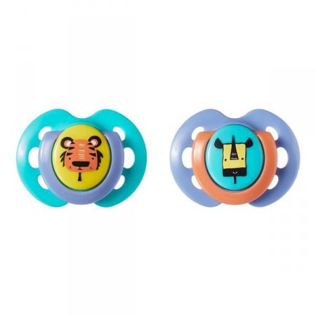 Chupeta Fun Style Tommee Tippee 0-6 Meses Verde/Azul - 2 unid. TT003