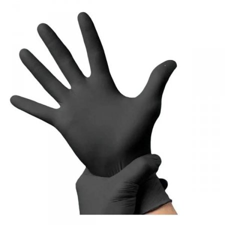 Luva Nitrilica BLACK Preta Profissional sem PO 20UN - G