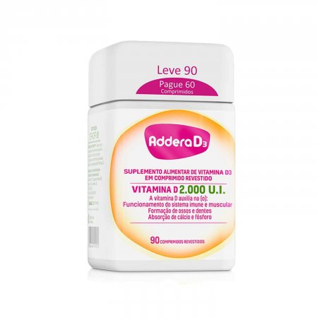 Vitamina D Addera D3 2.000UI com 90 Comprimidos