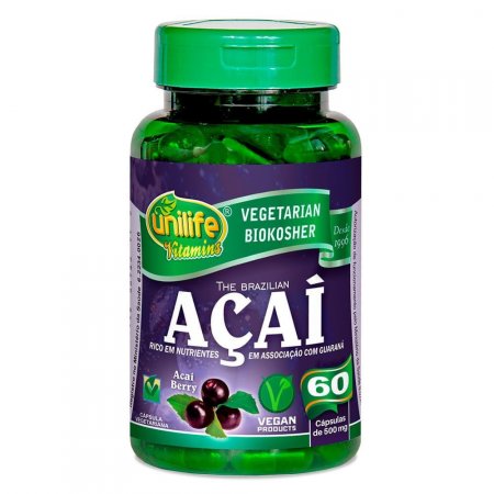 Açaí 500mg 60 Cápsulas Unilife