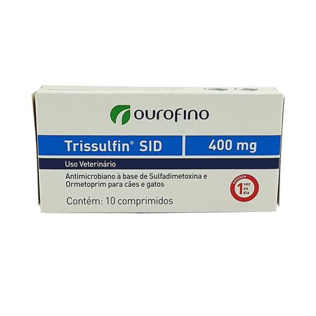Trissulfin SID 400mg 10 comprimidos Ouro Fino Pet Antibiótico