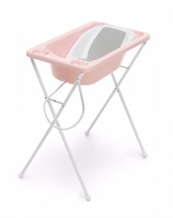 Banheira para Bebê Plástica Acqua Trio Galzerano Rosa Pérola