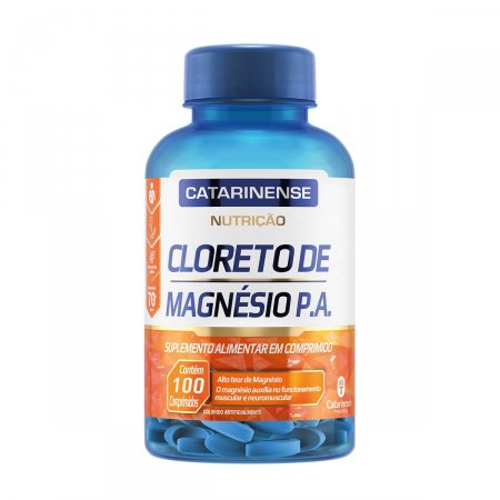 Suplemento Alimentar Cloreto de Magnésio P.A. Catarinense Nutrição com 100 comprimidos