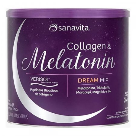 Collagen & Melatonin Verisol Maracujá e Capim Limão 240g Sanavita