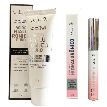 kit Serum Facial e Labial Vult Acido Hialuronico