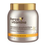 Máscara de Tratamento Força Vitamina Cabelos Cacheados com 500g