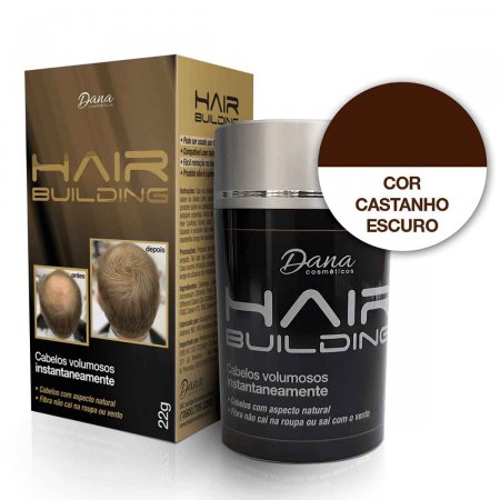 Maquiagem Capilar Hair Building Castanho Escuro com 22g