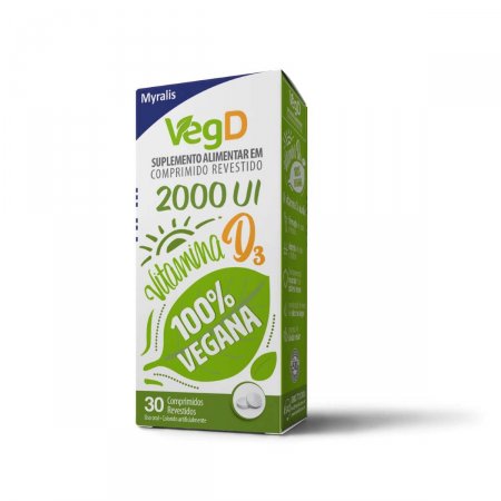 Vitamina D3 2.000UI Veg D Myralis com 30 cápsulas