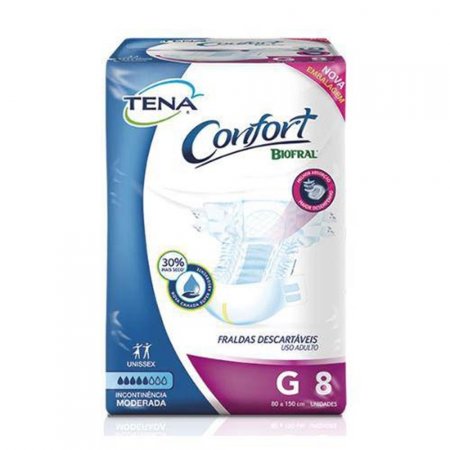 Fralda Geriátrica Tena Confort G C/ 8 UNI