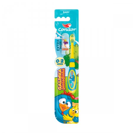 Escova de Dente Infantil Condor Galinha Pintadinha Baby 0-2 Anos Extra Macia com 1 unidade