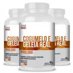 Kit 3 Geleia Real e Cogumelo 450mg Chá mais 100 cápsulas