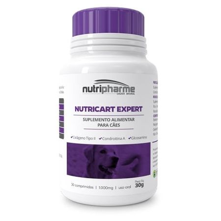 Suplemento Vitamínico Para Cães Nutricart Expert 30 Comprimidos