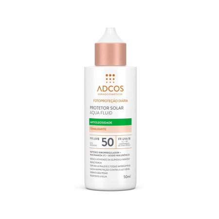 Protetor Solar Facial Adcos Aqua Fluid FPS50 Tonalizante com 50ml