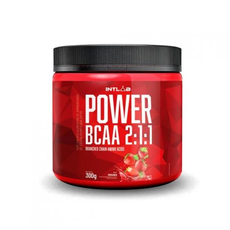 POWER BCAA EM PÓ (300g) - Morango - Intlab