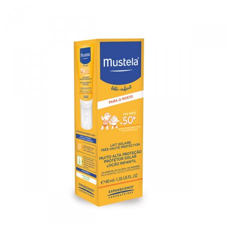 Protetor Solar Infantil Mustela Bebê FPS 50+ com 40ml