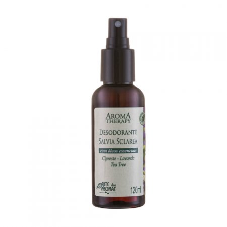 Desodorante Arte dos Aromas Natural de Sálvia em Spray 120ml
