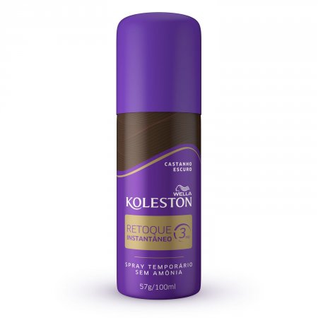 Retoque Instantâneo Spray Koleston Castanho Escuro 100ml