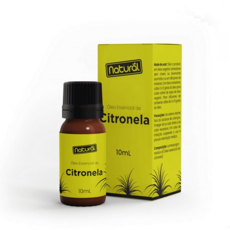 Óleo Essencial de Citronela Orgânico e Natural 10 ml