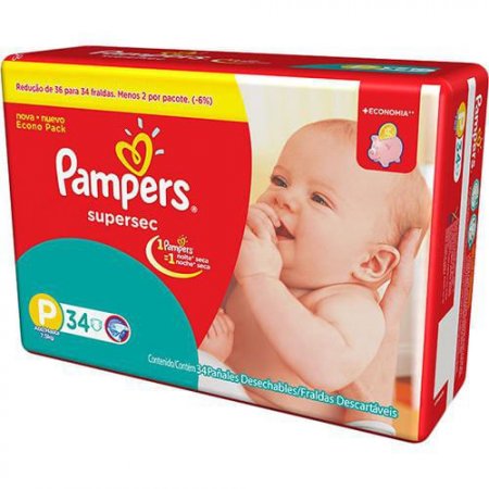 Fraldas Pampers Supersec