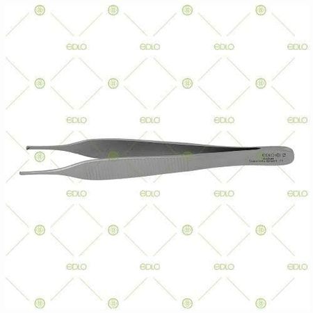 Pinça Micro Adson Edlo - Delicada Com Dente - 12 cm 4 3/4