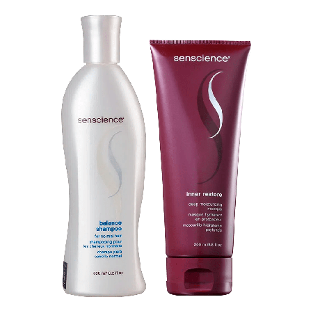 Kit Senscience Inner Restore Deep Moisturizing - Máscara de Hidratação 200ml + Balance - Shampoo 300ml