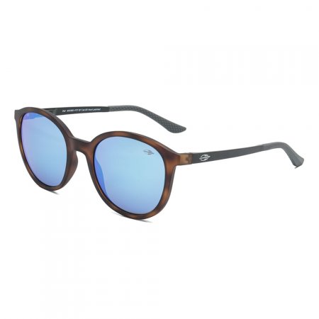 Óculos de sol mormaii deli marrom fosco lente azul espelhado