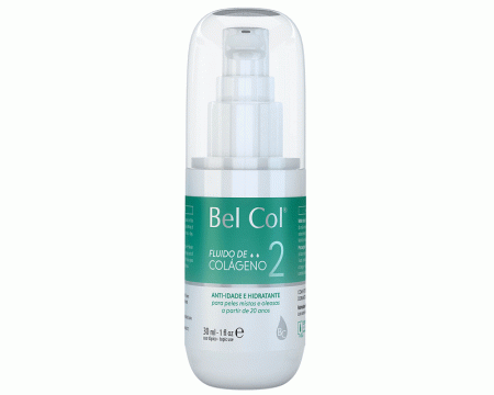 Hidratante Anti Idade Bel Col Fluido de Colágeno 2 Peles Mistas e Oleosas 30ml