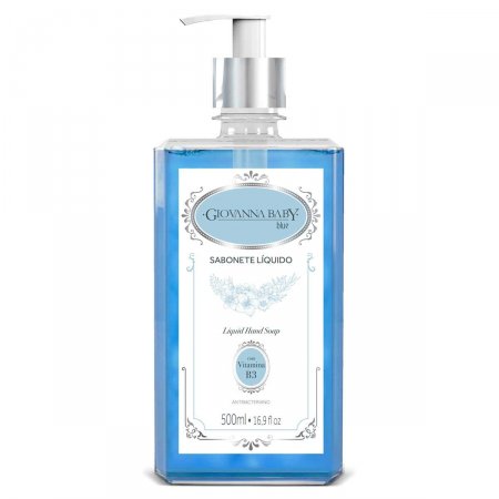 Sabonete Líquido Antibacteriano Giovanna Baby Blue com 500ml