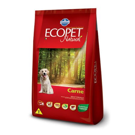 Ração Farmina Ecopet Natural Carne para Cães - 15kg