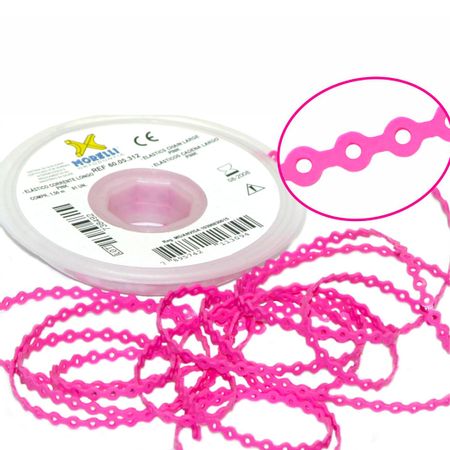 60.05.312 Elástico Corrente Longo Rosa 1,5m - Morelli