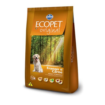 Ração Farmina Ecopet Original Carne e Frango para Cães Adultos-15Kg