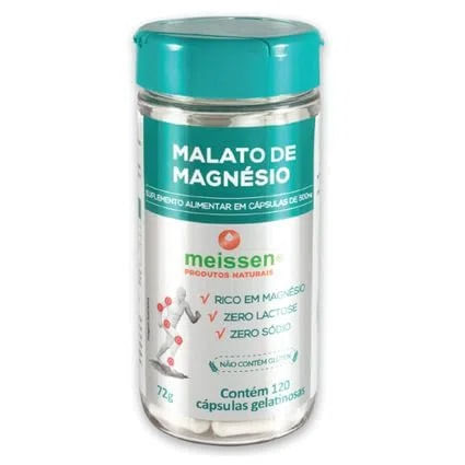 Malato de Magnésio 500mg 120 Cápsulas Meissen