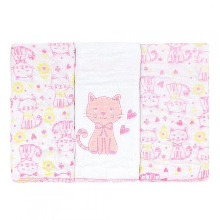 PANO DE BOCA BERCINHO C/APLIC. E FESTÔNE ROSA