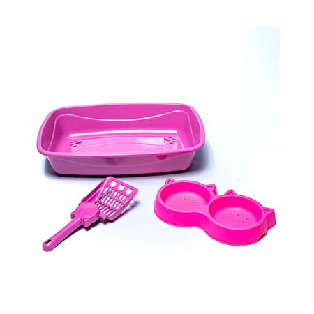 Kit Luxo 3x1 Rosa para Gatos – Pet Injet