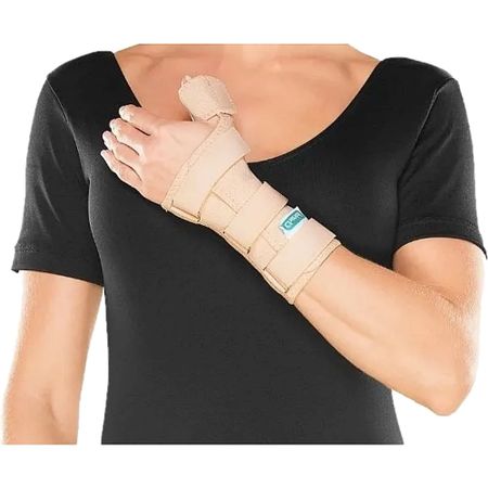 Tala Para Punho E Polegar Chantal - Curta - Esquerda - Bege - Tam G