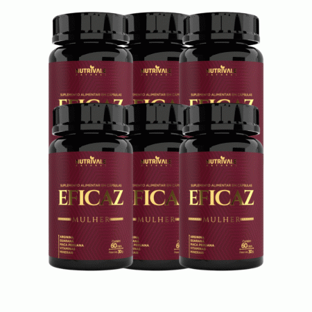 Eficaz Mulher 6 Unidades C/60 Caps 500mg Natural Estimulante - Linduras
