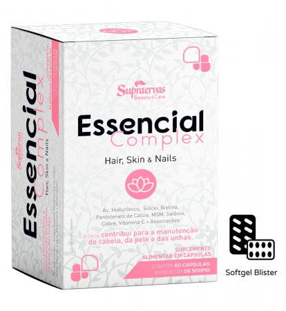 ESSENCIAL COMPLEX-hair , skin e nails- 60 caps SupraErvas - sem sabor