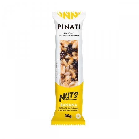 Barra de Amendoim, Castanha e Semente Pinati Nuts Banana com 30g