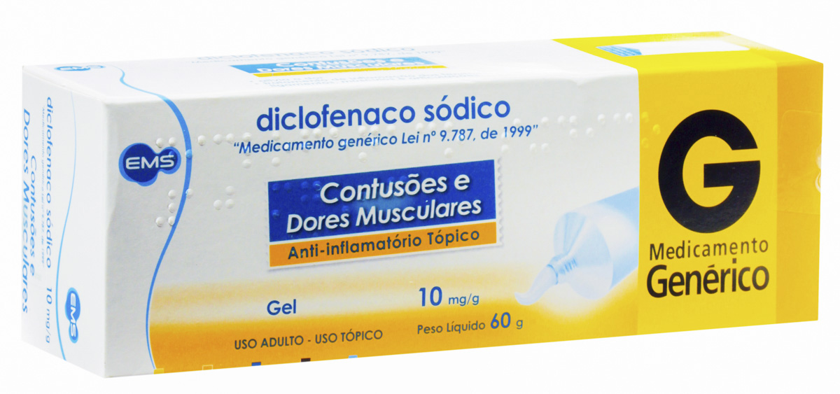 Diclofenaco Sódico Gel 10mg/g Genérico EMS 60g