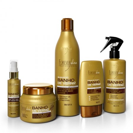 Kit Banho De Verniz Completo Brilho Extremo Forever Liss