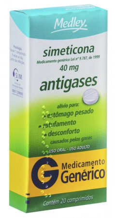 Simeticona 40mg Medley com 20 comprimidos